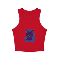 Black Cat Watercolor Racerback Tank Top Tank Top - Blululi