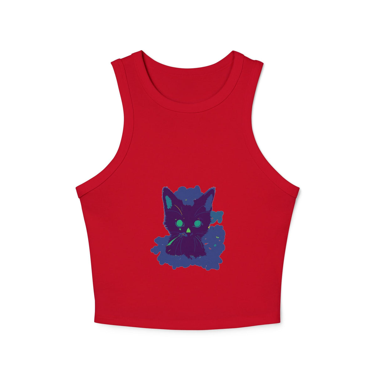 Black Cat Watercolor Racerback Tank Top Tank Top - Blululi