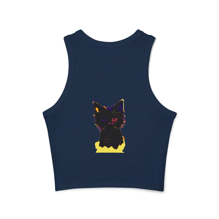 Black Cat Watercolor Racerback Tank Top Tank Top - Blululi