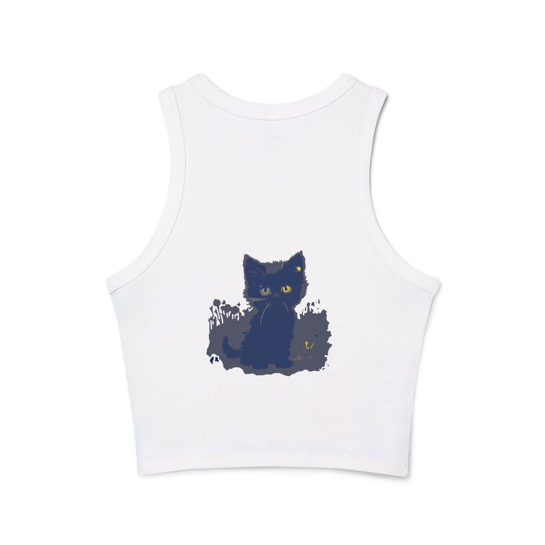 Black Cat Watercolor Racerback Tank Top Tank Top - Blululi