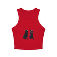 Black Cat Watercolor Racerback Tank Top Tank Top - Blululi