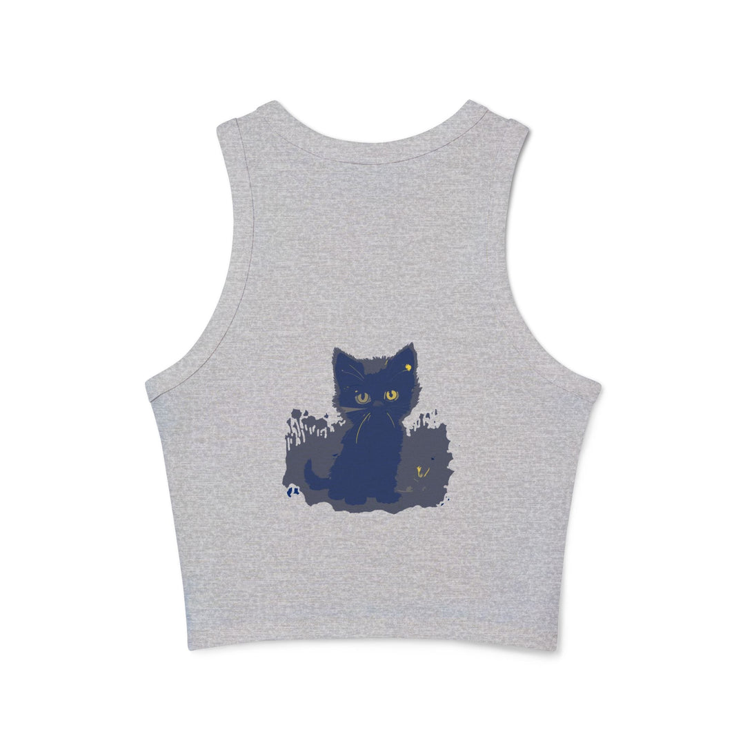 Black Cat Watercolor Racerback Tank Top Tank Top - Blululi