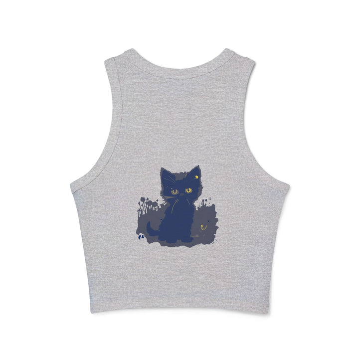 Black Cat Watercolor Racerback Tank Top Tank Top - Blululi