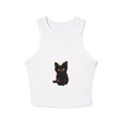 Black Cat Watercolor Racerback Tank Top Tank Top - Blululi