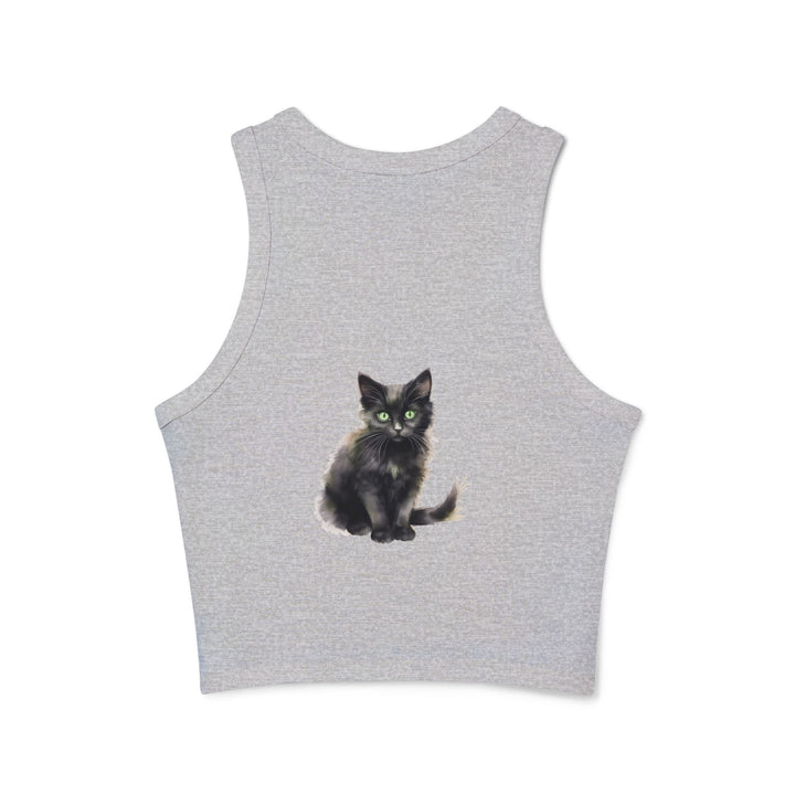 Black Cat Watercolor Racerback Tank Top Tank Top - Blululi