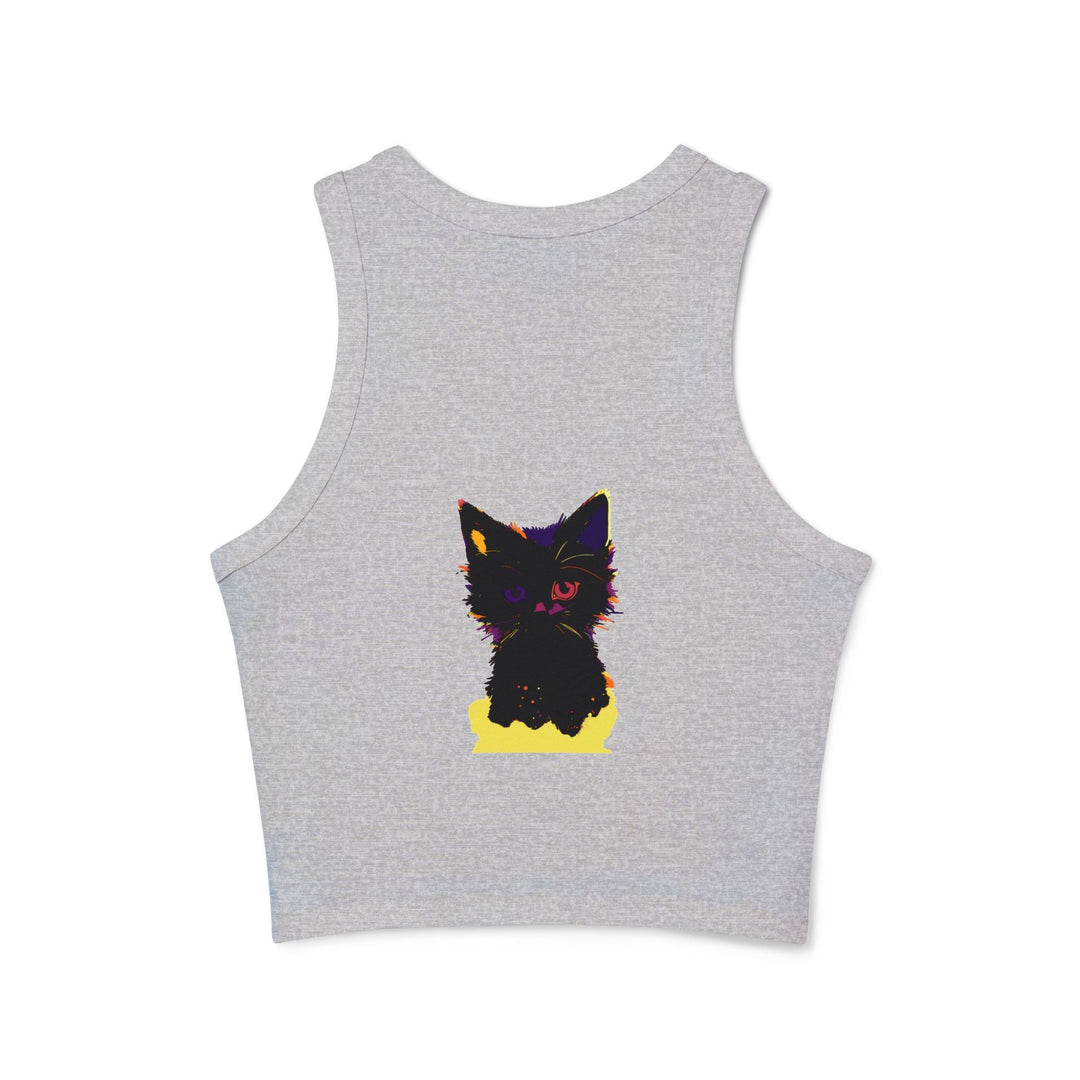 Black Cat Watercolor Racerback Tank Top Tank Top - Blululi