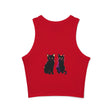 Black Cat Watercolor Racerback Tank Top Tank Top - Blululi