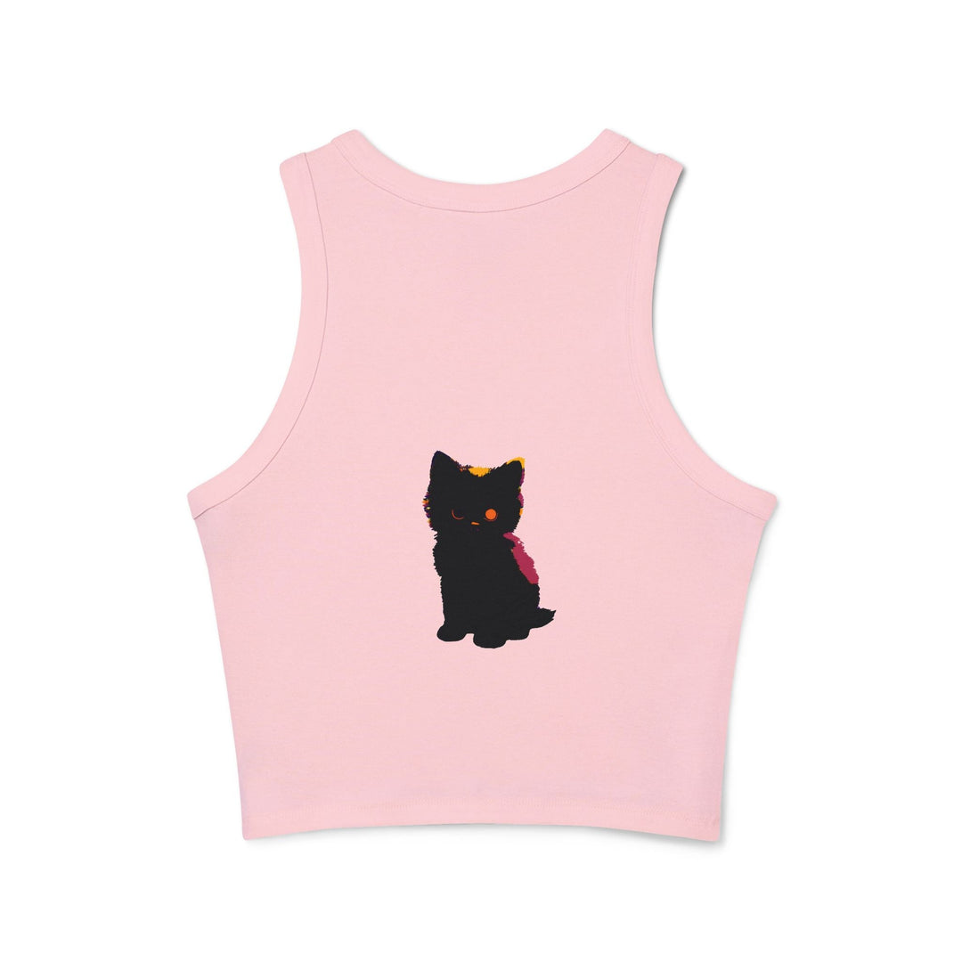 Black Cat Watercolor Racerback Tank Top Tank Top - Blululi