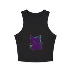 Black Cat Watercolor Racerback Tank Top Tank Top - Blululi