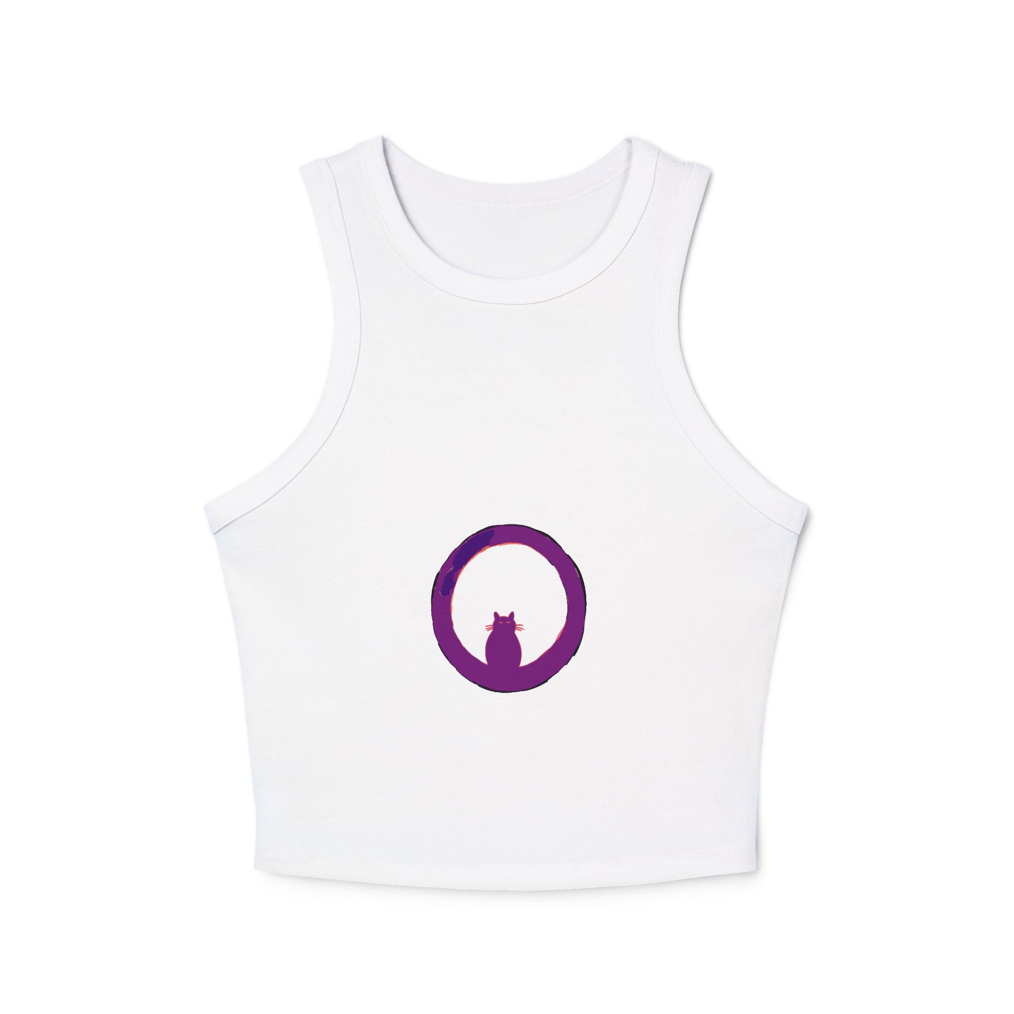 Black Cat Watercolor Racerback Tank Top Tank Top - Blululi