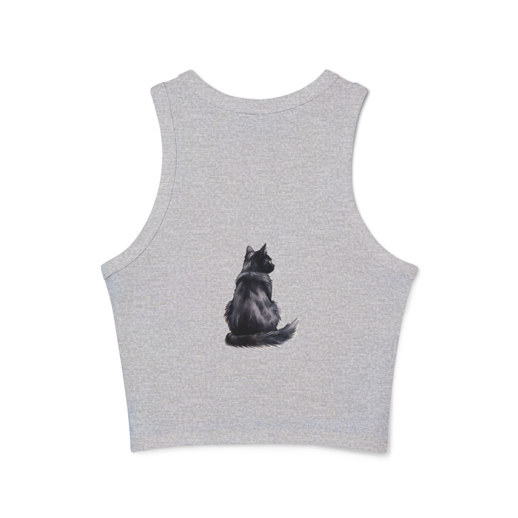 Black Cat Watercolor Racerback Tank Top Tank Top - Blululi