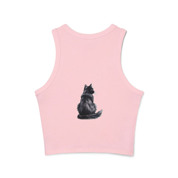 Black Cat Watercolor Racerback Tank Top Tank Top - Blululi