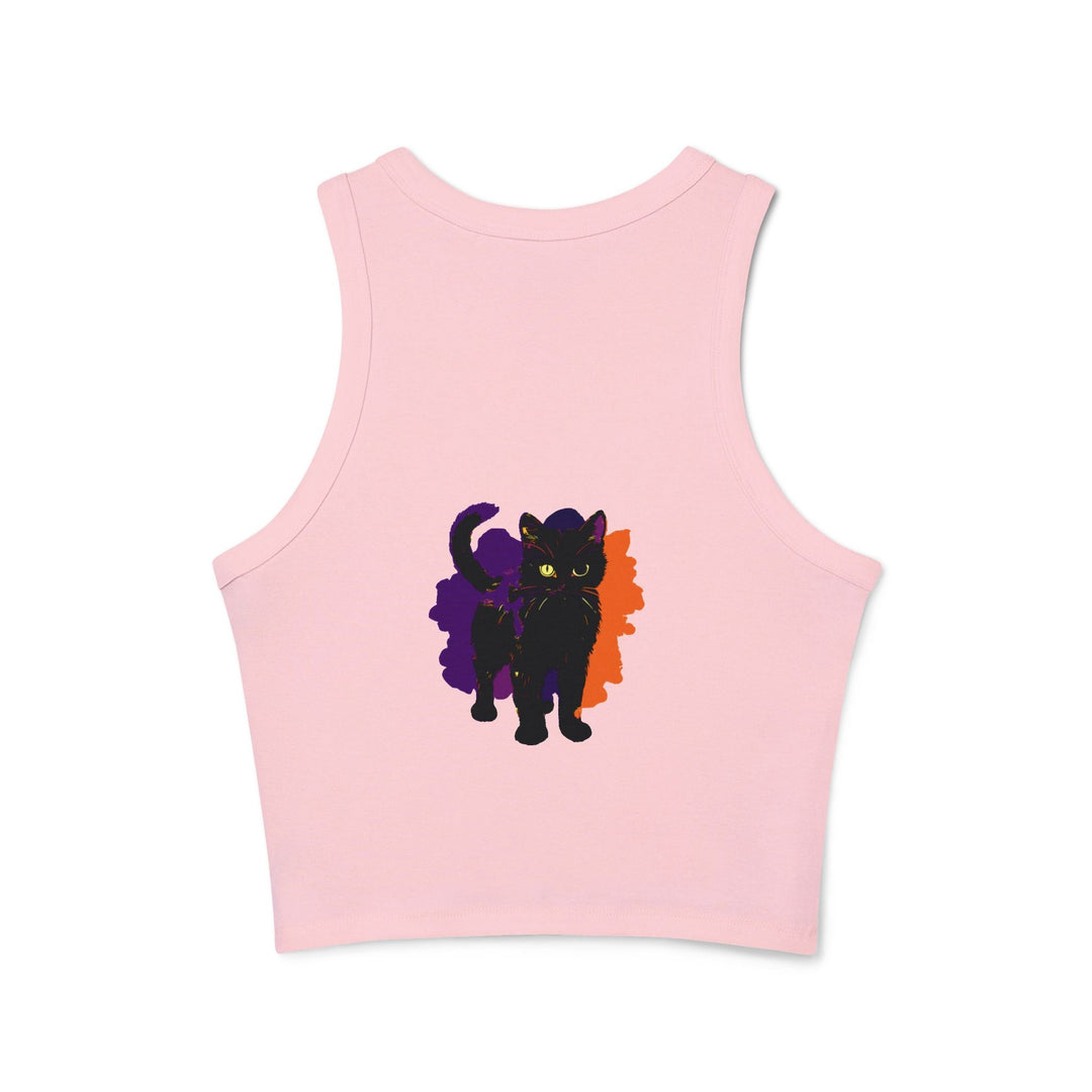 Black Cat Watercolor Racerback Tank Top Tank Top - Blululi