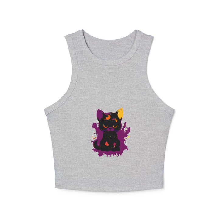 Black Cat Watercolor Racerback Tank Top Tank Top - Blululi