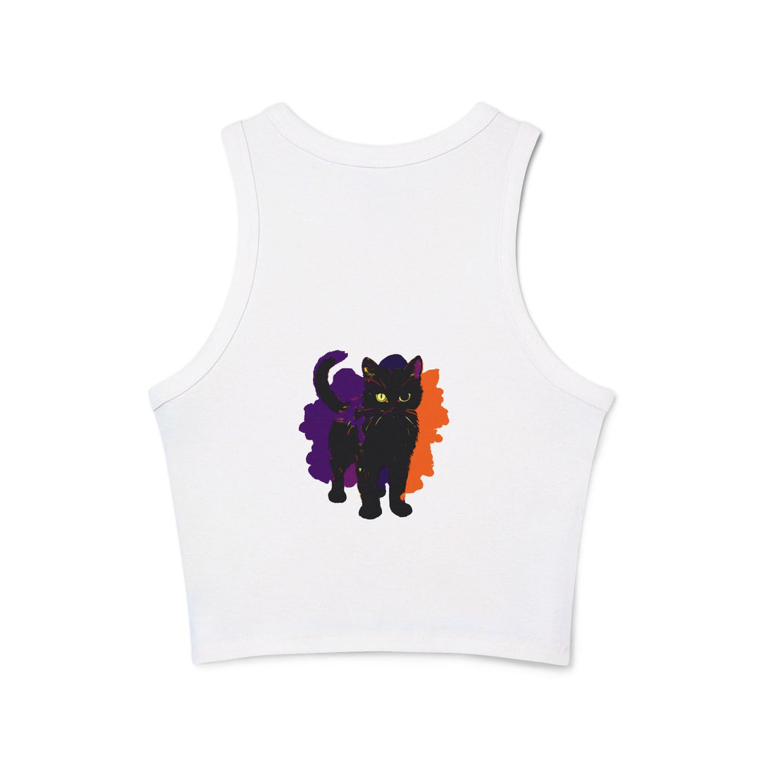 Black Cat Watercolor Racerback Tank Top Tank Top - Blululi