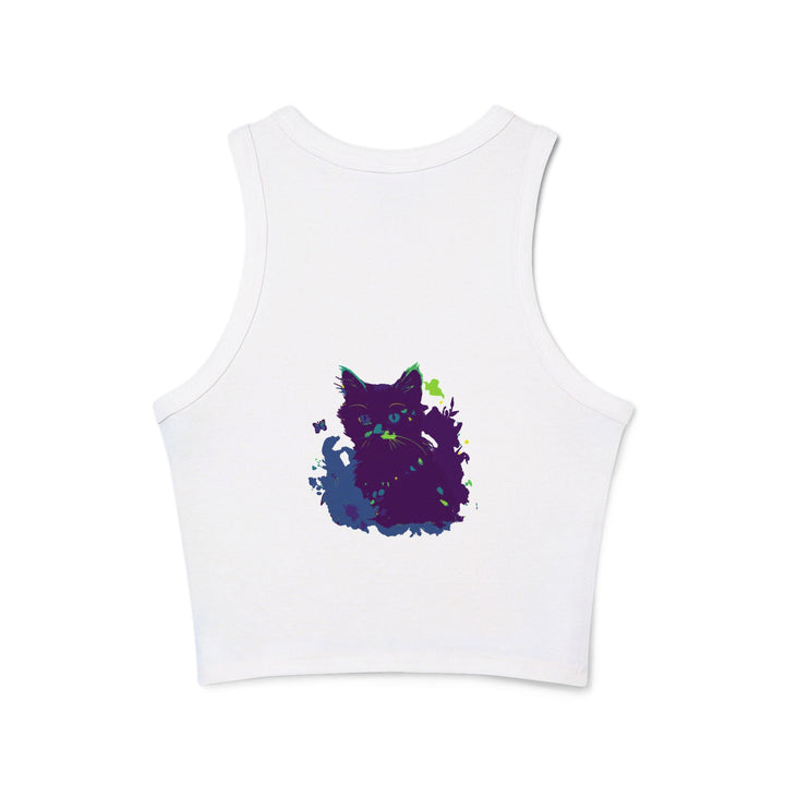 Black Cat Watercolor Racerback Tank Top Tank Top - Blululi