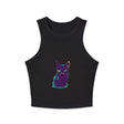 Black Cat Watercolor Racerback Tank Top Tank Top - Blululi