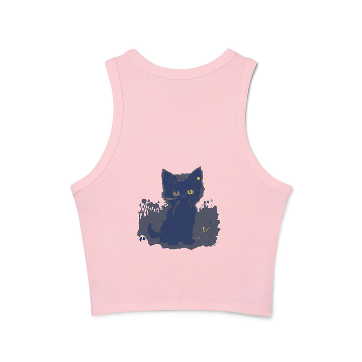 Black Cat Watercolor Racerback Tank Top Tank Top - Blululi