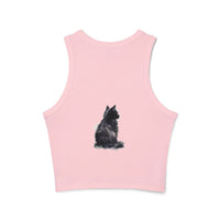 Black Cat Watercolor Racerback Tank Top Tank Top - Blululi