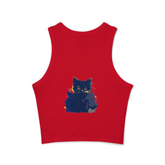 Black Cat Watercolor Racerback Tank Top Tank Top - Blululi