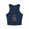 Black Cat Watercolor Racerback Tank Top Tank Top - Blululi