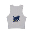 Black Cat Watercolor Racerback Tank Top Tank Top - Blululi