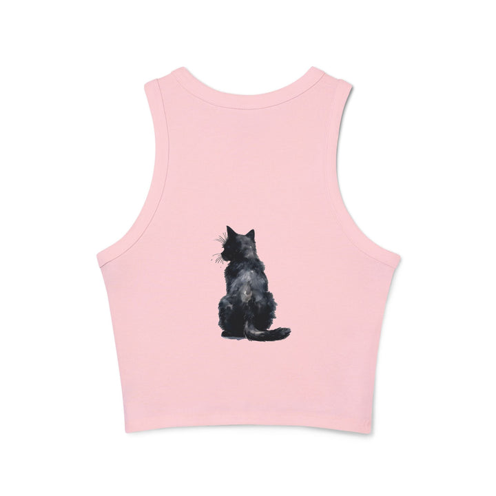 Black Cat Watercolor Racerback Tank Top Tank Top - Blululi