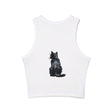 Black Cat Watercolor Racerback Tank Top Tank Top - Blululi