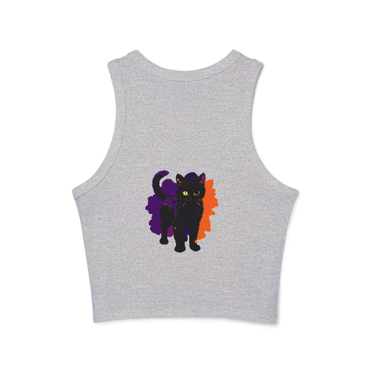 Black Cat Watercolor Racerback Tank Top Tank Top - Blululi