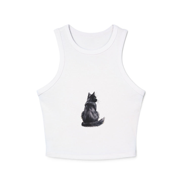 Black Cat Watercolor Racerback Tank Top Tank Top - Blululi