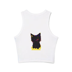 Black Cat Watercolor Racerback Tank Top Tank Top - Blululi