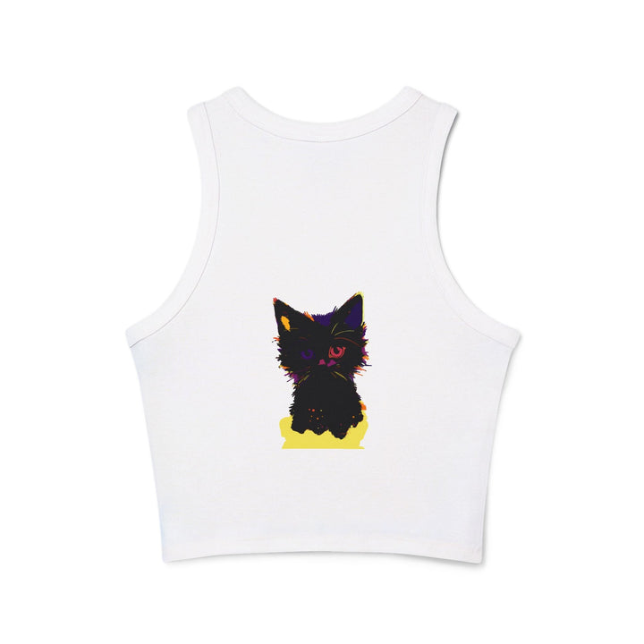 Black Cat Watercolor Racerback Tank Top Tank Top - Blululi