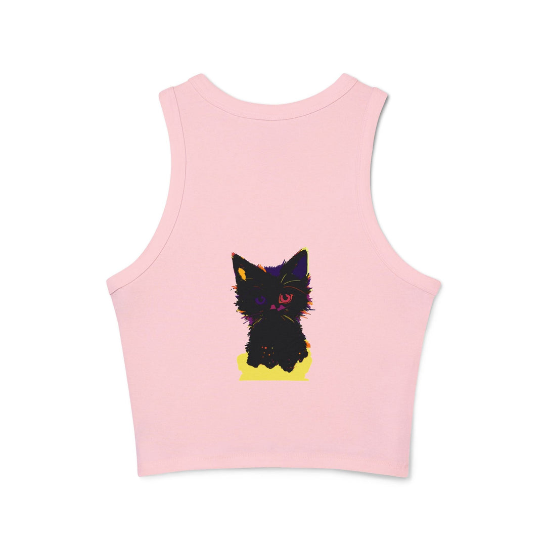 Black Cat Watercolor Racerback Tank Top Tank Top - Blululi