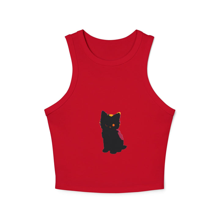 Black Cat Watercolor Racerback Tank Top Tank Top - Blululi