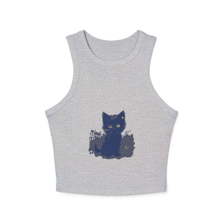 Black Cat Watercolor Racerback Tank Top Tank Top - Blululi