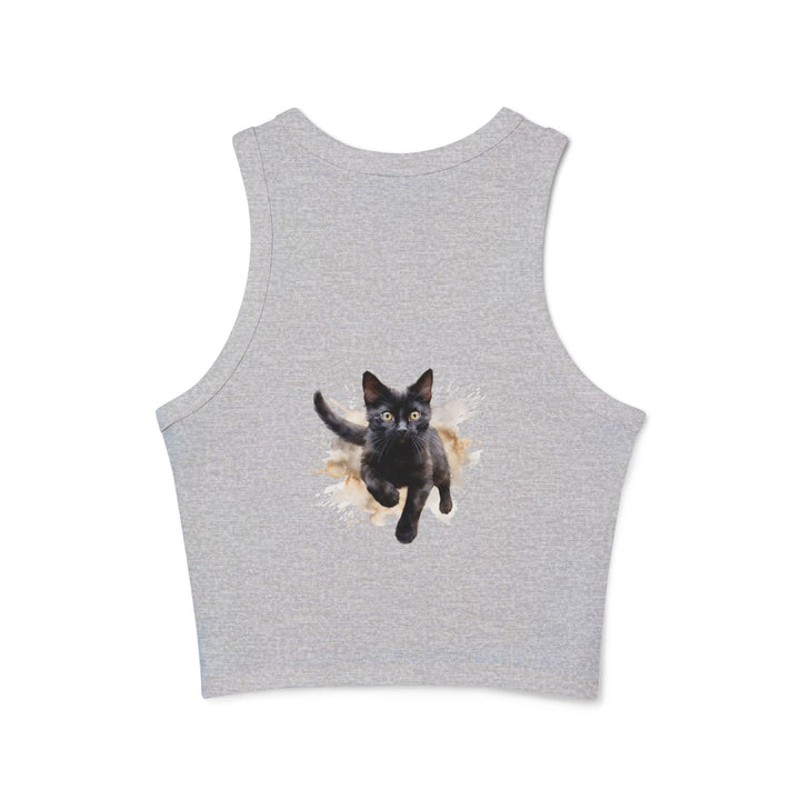 Black Cat Watercolor Racerback Tank Top Tank Top - Blululi