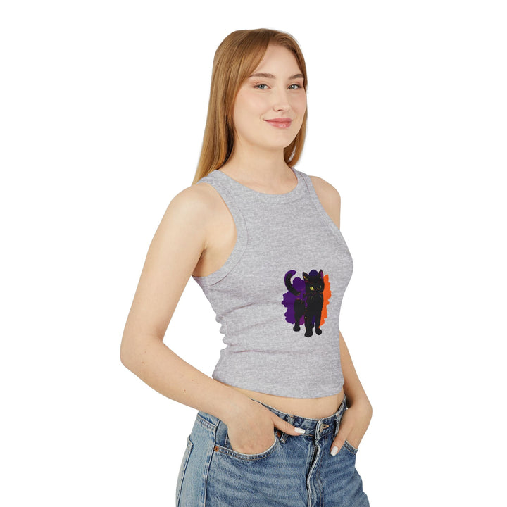 Black Cat Watercolor Racerback Tank Top Tank Top - Blululi