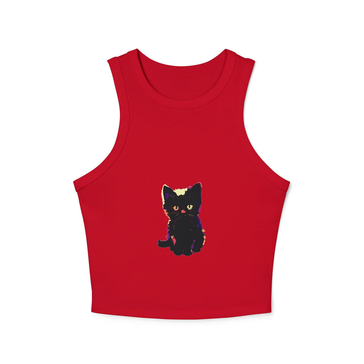 Black Cat Watercolor Racerback Tank Top Tank Top - Blululi