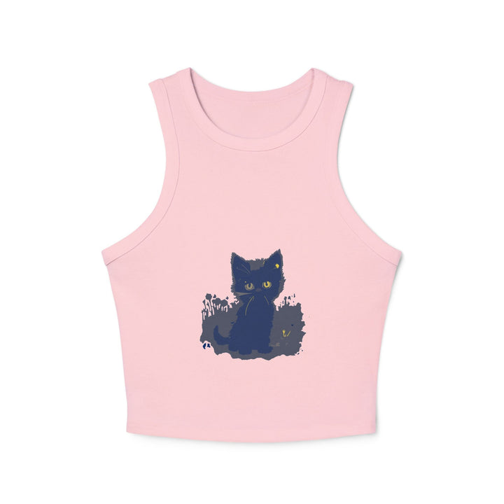 Black Cat Watercolor Racerback Tank Top Tank Top - Blululi