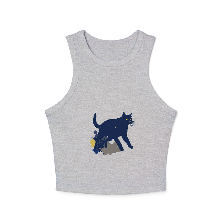 Black Cat Watercolor Racerback Tank Top Tank Top - Blululi