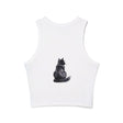 Black Cat Watercolor Racerback Tank Top Tank Top - Blululi