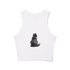 Black Cat Watercolor Racerback Tank Top Tank Top - Blululi