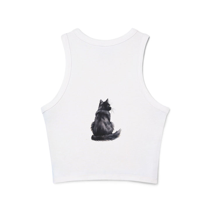 Black Cat Watercolor Racerback Tank Top Tank Top - Blululi