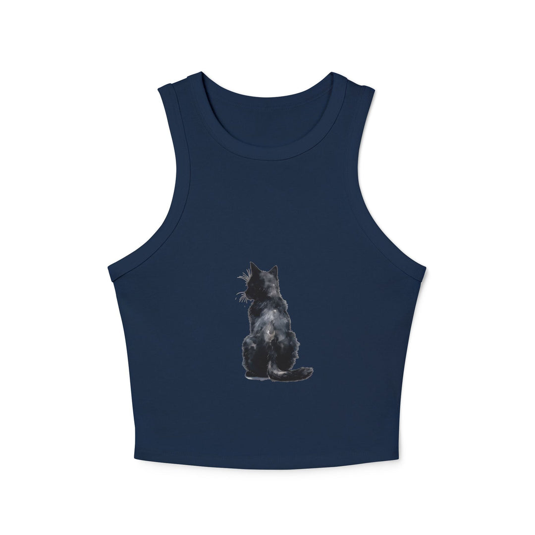 Black Cat Watercolor Racerback Tank Top Tank Top - Blululi