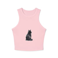 Black Cat Watercolor Racerback Tank Top Tank Top - Blululi