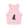 Black Cat Watercolor Racerback Tank Top Tank Top - Blululi