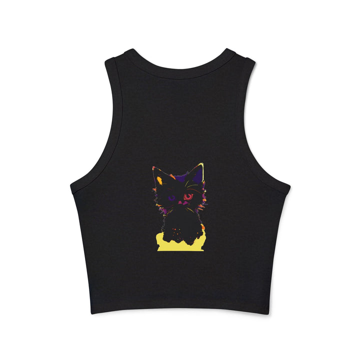 Black Cat Watercolor Racerback Tank Top Tank Top - Blululi