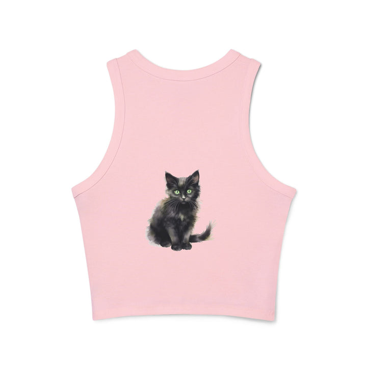 Black Cat Watercolor Racerback Tank Top Tank Top - Blululi