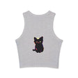 Black Cat Watercolor Racerback Tank Top Tank Top - Blululi