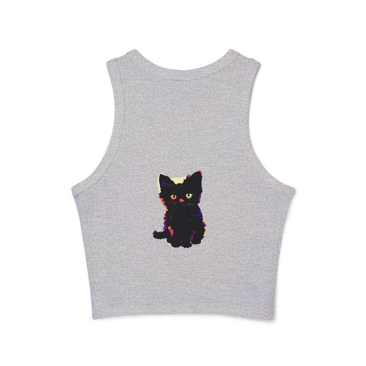 Black Cat Watercolor Racerback Tank Top Tank Top - Blululi